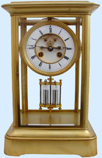 Vincenty et Cie, Antique French clock with mercury pendulum, by Vincenti et Cie Antique French clock with mercury pendulum, by Vincenti et Cie